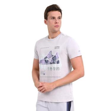 Imagem de Camiseta Casual Masculina Mizuno Eco, Cinza, P