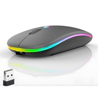 Imagem de Mouse Sem Fio Recarregavel Wireless USB – Portatil, Eficiente e com Alcance de 10 Metros
