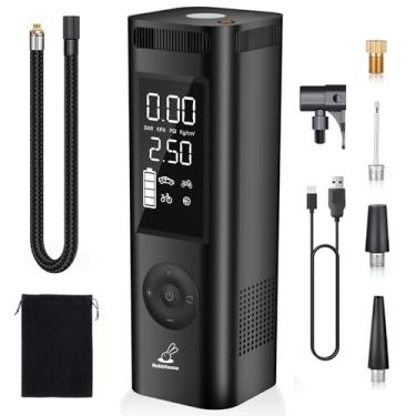 Imagem de Compressor de ar portátil para inflador de pneu - Inflador de pneu portátil de 150PSI 4x mais rápido para carro - Bomba de ar para pneus de carro com pressão digital - Desligamento automático, bomba