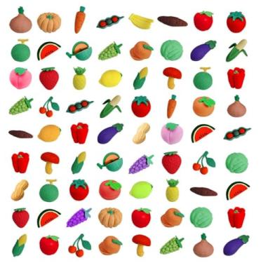Imagem de Ranvi 30 Peças De Borracha Infantil, Mini Lápis Quebra-Cabeça Para Festa Premiação Jogos, Carnaval E Material Escolar (Vegetais)