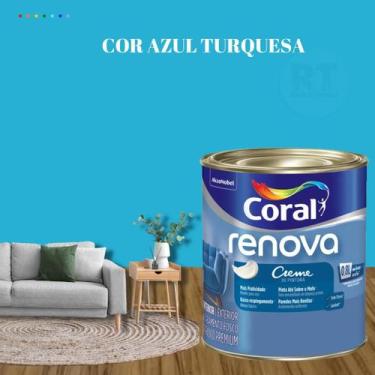 Imagem de Tinta Parede Azul Marinho Acrílica Fosca Renova 800ml - Coral, AZUL TU