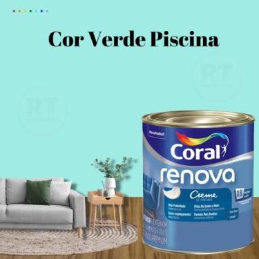 Imagem de Tinta Parede Verde Alecrim Acrílica Fosca Coral Renova 800ml, VERDE PI
