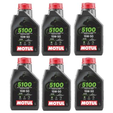 Imagem de 6l Óleo MOTO Motul 5100 4t 15w50 Semissintético Bmw Suzuki Honda