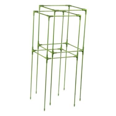 Imagem de Gralara Suporte para plantas de tomate Square Garden 2 x Treliças para acessórios internos e externos Estacas de fibra de vidro resistentes multiuso, 32 Cm X 32 Cm X 82