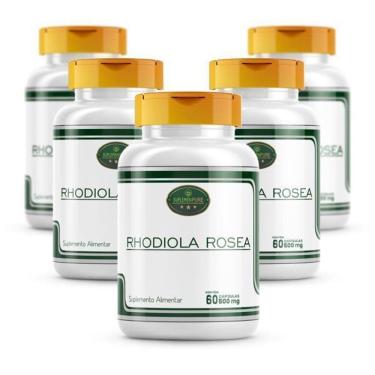 Imagem de Rhodiola Rosea - Cápsulas 500 Mg 5 Frascos 100% Natural