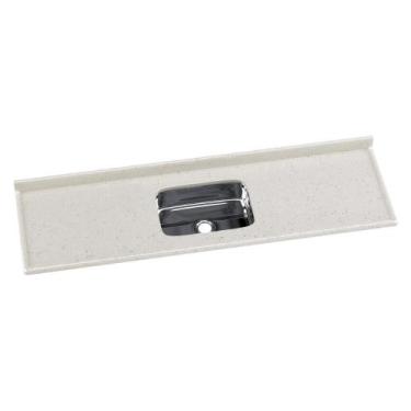 Imagem de Pia de Cozinha Mármore Sintético 180x55cm com Cuba Aço Inox Multimóvei