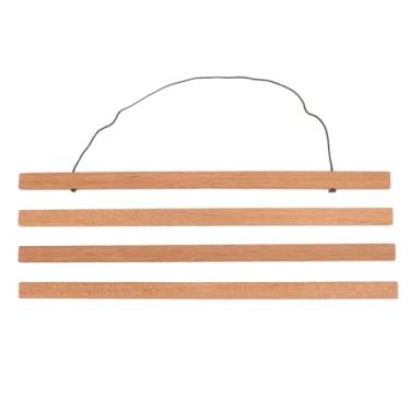 Imagem de Cabide magnético de madeira teca para pôsteres, fotos, mapas, pergaminhos e arte em tela, casa, escritório, sala de aula (40 cm)