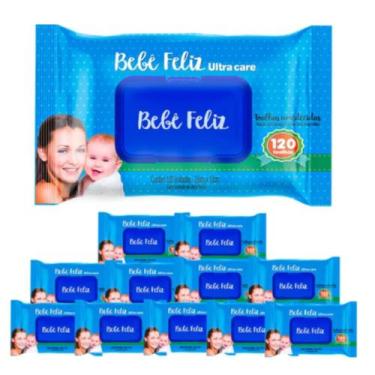Imagem de Kit Com 12 Pacotes Toalha Umedecidos Bebê Feliz Com 1440 Folhas