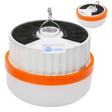 Imagem de Luz de acampamento solar USB tipo C, luz de emergência de 50 W ou 100 W, design de gancho extensível, ideal para aventuras ao ar livre e mercados noturnos