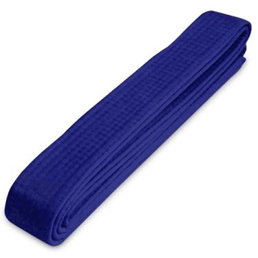 Imagem de Cinto azul uniforme de Taekwondo para mulheres - 220 cm cinto de judô feminino Jiu Jitsu Gi Karate equipamento de treinamento de artes marciais cintos azuis para homens - Aikido Gi Bjj cintos azuis