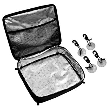 Imagem de Bolsa térmica para deck de caiaque, acessórios para prancha de remo de malha com ventosas, armazenamento para alimentos, bebidas e iscas - Perfeito para surf, canoagem, rafting - para - preto