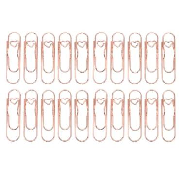 Imagem de Clipes de metal para caneta, clipes grandes de ouro rosa, suporte de caneta forte, fixação forte para notebooks, livros, escritório, papelaria, 20 peças com caixa de armazenamento