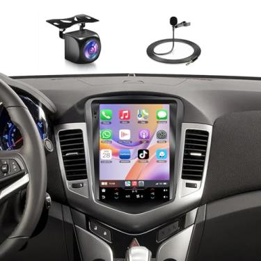 Imagem de Estéreo automotivo [4G + 64G] para Chevrolet Cruze J300 (2009-2014), tela sensível ao toque de 9,7 polegadas, rádio veicular sem fio, CarPlay, Android Auto, BT5.0 WiFi GPS RDS FM EQ SWC câmera de