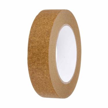 Imagem de HARFINGTON Fita adesiva colorida de 3,5 cm x 54,6 m, papel crepe, universal, fita adesiva colorida para pintura de arte, desenho faça você mesmo, selagem de etiquetagem artesanal, marrom