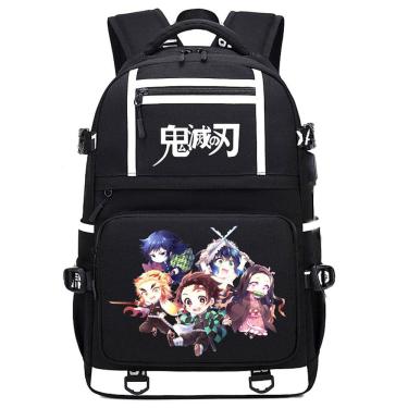 Imagem de Mochila Demons Slayers Kamados Tanjirous Anime School 47cm