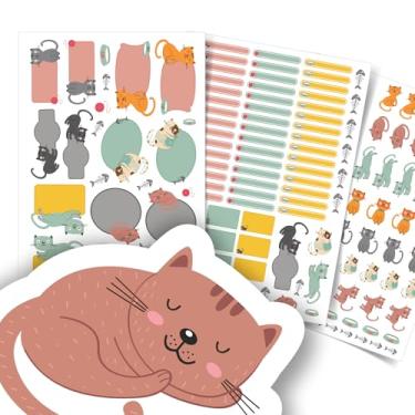 Imagem de Etiqueta Escolar Menina com TAG + Caneta (Gatinhos, Kit de Etiquetas)