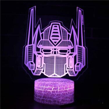 Imagem de Lâmpada decorativa Night Light 3D Illusion Optimus Primes