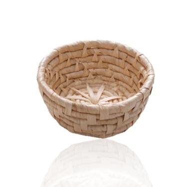 Imagem de BXPTQCRY Tigela de cesta redonda para entrada, bandeja decorativa para chaves, cestas decorativas para balcão de cozinha, cabeceira e sala de estar