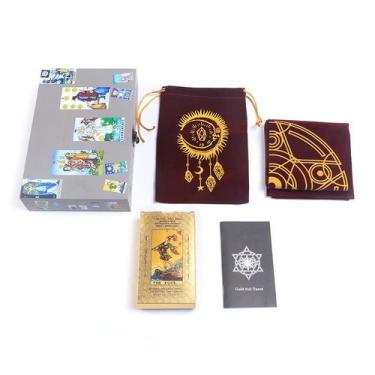 Imagem de Tarot Deck Cards Goldfoil Family Card Games 12x7cm - yiweisai