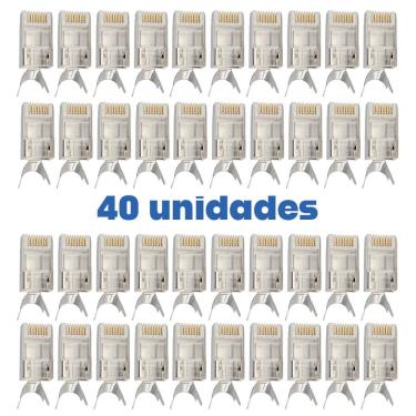 Imagem de Conector Blindado Vazado RJ45 CAT 7 Profissional 