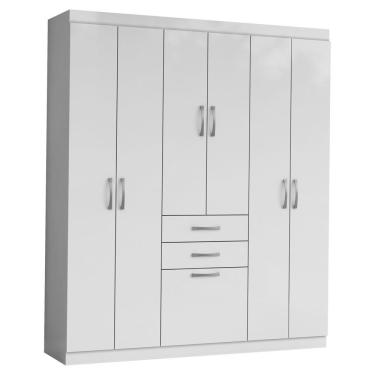 Imagem de Guarda Roupa Casal 7 Portas 156 Cm Cancun Branco Armoveis Branco