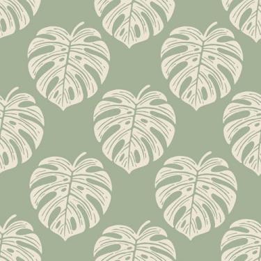 Imagem de ICOOP Papel de parede verde sálvia papel de parede tropical descasque e cole boho tropical botânico papel de parede folhas de palmeira Monstera papel de parede para quartos berçário sala de estar