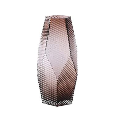 Imagem de Vaso de vidro criativo geométrico moderno moderno e minimalista, ornamentos de flores de água, tulipas, sala de estar, mesa de trabalho, arranjos de flores, decoração de peças centrais (grande)