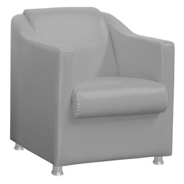 Imagem de Poltrona Decorativa Tilla Sala E Escritório Corino Cinza