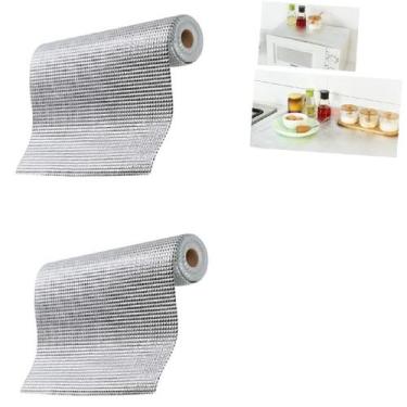 Imagem de 2 Forro Manta Papel Alumínio Para Gavetas Armários 5 metros - Impo