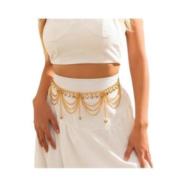 Imagem de Cinto De Corpo Feminino Multicamadas Com Borboletas, Corações E Franja