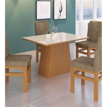 Imagem de Mesa Zamarchi c/ 4 Cadeiras Canela