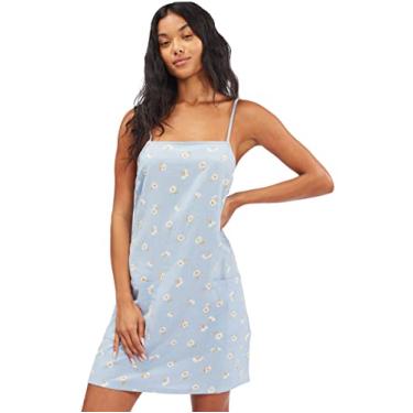Imagem de Billabong Mini vestido de verão feminino reto e redondo, Azul doce, GG