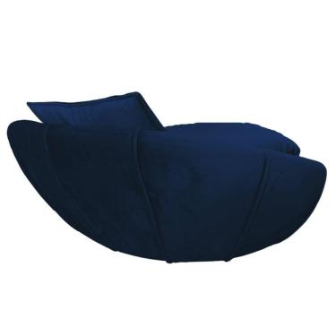 Imagem de Kit Poltrona Giratória + Caminha Tal Dono Tal Pet Azul