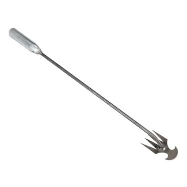 Imagem de Bothyi Manual weeder ferramenta extrator de ervas daninhas oco enxada e ancinho durável multiuso removedor de ervas daninhas aço carbono para trabalho de, Prata 50cm