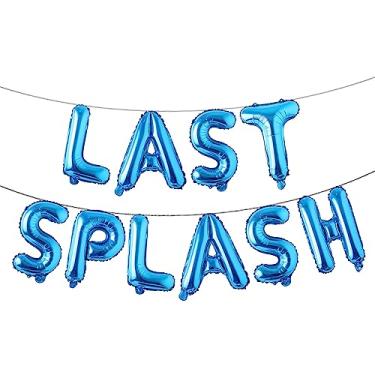 Imagem de Last Splash Bachelorette Party Decorations, Last Splash Balloon Banner Balloon for Summer Pool Bachelorette Bridal Shower Hen Party Supplies (SPLASH Blue)