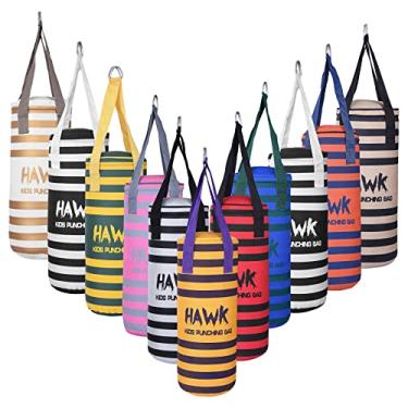 Imagem de Saco de pancada infantil para crianças luvas de boxe treinamento MMA fitness treino kickboxing luta karatê saco de alvo pesado não preenchido (amarelo)