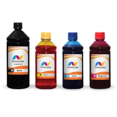 Imagem de 4 Tinta Para HP 21 22 27 28 56 e 57 2,5L BK Pigmentado - Toner Vale