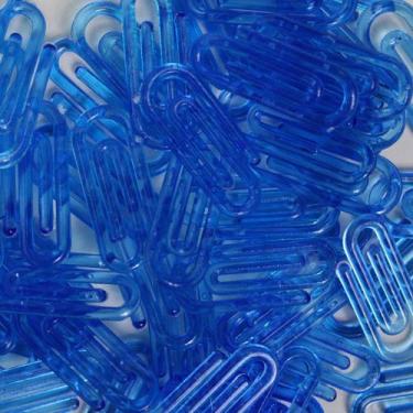 Imagem de Mini Clips Colorido 25mm Azul Prendedor De Papel - 300 Unidades - Russ