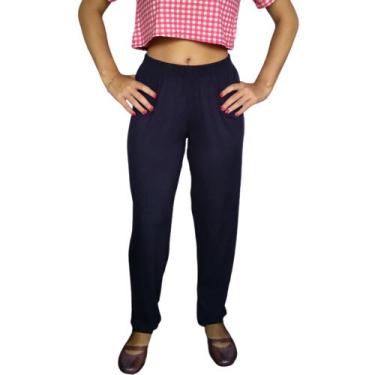 Imagem de Calça Feminina Soltinha Elástico Lisa Viscolycra Pp ao Plus Size - Peq