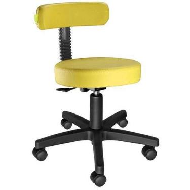 Imagem de Cadeira Mocho Secretária Slim / AMARELO - Mix Moveis