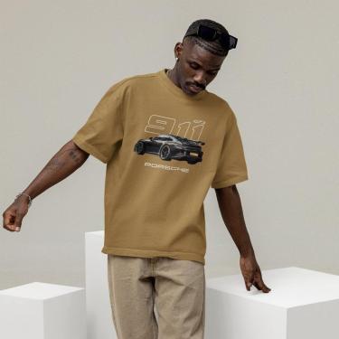 Imagem de Camiseta Techmalhas Oversized Longline Leve Macia Masculina-Masculino