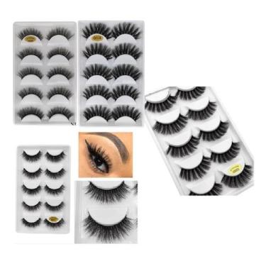 Imagem de Kit 20 Pares Cílios 3d Postiços G502 G508 G601 G800 - Eyelash