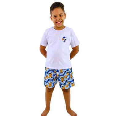 Imagem de Pijama Infantil Masculino Blusa e Samba canção Personagens Roupa de Do