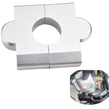 Imagem de HRuizq Elevadores de guidão de motocicleta, peças de elevação de motocicleta de liga de alumínio, compatíveis com TRIUMPH TIGER SPORT 660 (2022+) (prata)