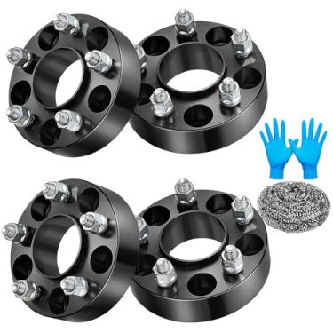 Imagem de SYKRSS Espaçadores de roda de 3,8 cm 5x114,3 mm compatíveis com Ranger Explorer Edge Mercury Mountaineer Mazda B2500, furo de 70,5 mm e adaptadores de roda de 5 terminais 1/2 * 20 pinos e 5x4,5