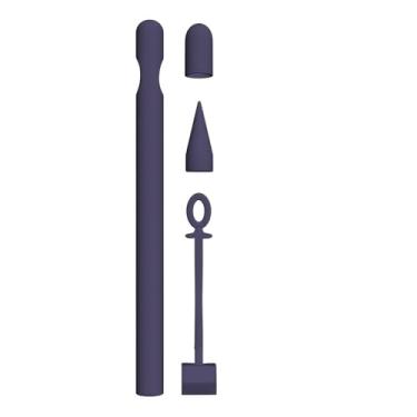 Imagem de siduater Capa de silicone para Apple Pencil 1ª geração, capa de caneta ultraleve acessórios macios e protetores para iPad Pencil com 2 pontas de capa, 1 cabo adaptador de cabo, azul marinho