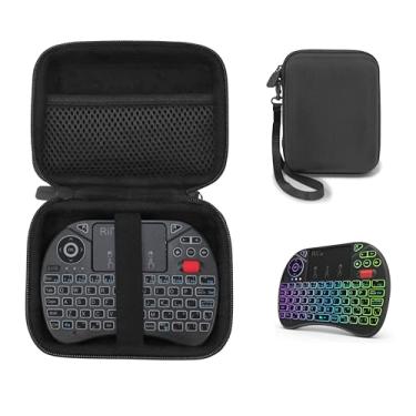 Imagem de CaseSack Capa para mini teclado Rii X8, teclado portátil sem fio de 2,4 GHz com mouse touchpad (preto)