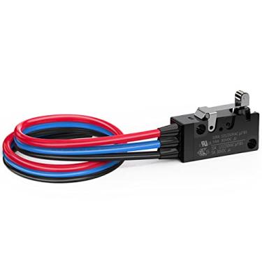 Imagem de DIYhz Interruptor De Limite Botão Pressão Momentâneo Cereja Com Dobradiça Curta À Prova D'Água E Alavanca Rolo Linha 10A 125 250V Nc Sem Comprimento 30 Cm