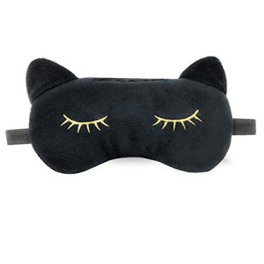 Imagem de Máscara de dormir ultra macia para gatos da Silly Obsessions Máscara facial com bloqueio de luz para amantes de gatos.