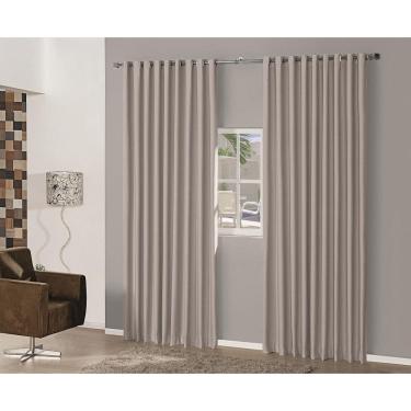 Imagem de Cortina Blackout 6,00X2,80 Corta Luz Com Ilhos Marrom Claro